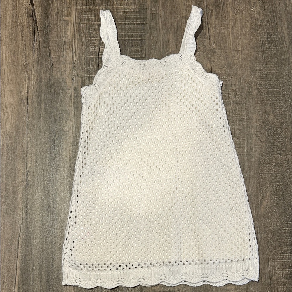 Design History White Crochet Dress with Colorful Flowers - Picture 4 of 4
